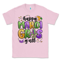 Bubblegum Pink happy mardi gras y'all Classic Tee - MaliasSmallBusiness