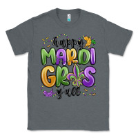 Charcoal Heather happy mardi gras y'all Classic Tee - MaliasSmallBusiness