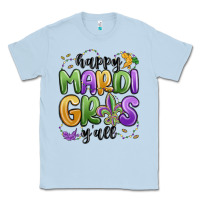 Dusty Blue happy mardi gras y'all Classic Tee - MaliasSmallBusiness