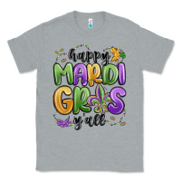 Heather Grey happy mardi gras y'all Classic Tee - MaliasSmallBusiness