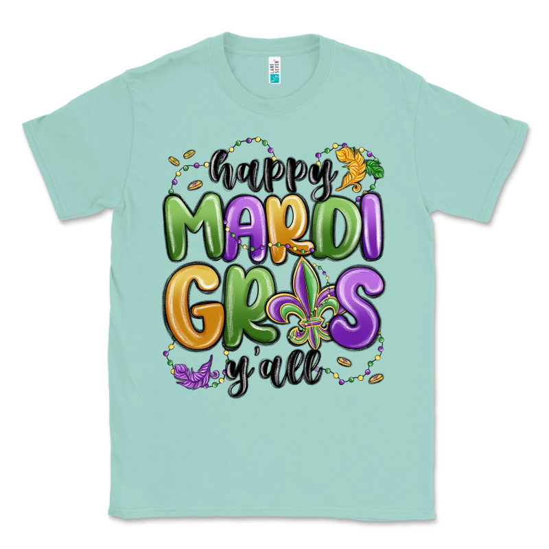 Happy Mardi Gras Y'all Classic Tee by MaliasSmallBusiness | Teevron