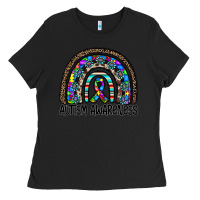 Black autism awareness Ladies Tee - CowhideDigitalArt
