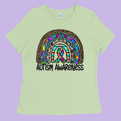 Autism Awareness Ladies Tee Designed By Cowhidedigitalart
