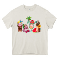 Cream summer coffee cups Heavy Core Tee - AdoDesignShop
