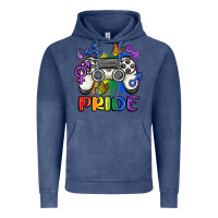 Vintage Denim gaymer pride Vintage Hoodie - MaliasSmallBusiness