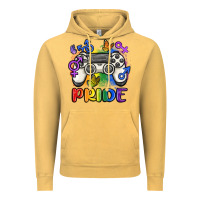 Vintage Mustard gaymer pride Vintage Hoodie - MaliasSmallBusiness
