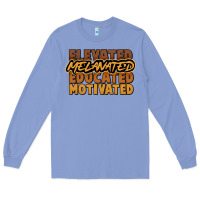 Colony Blue elevated melanated educated motivated Long Sleeve Tee - NancyCooperArtShop