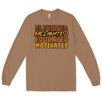 Toasted Coconut elevated melanated educated motivated Long Sleeve Tee - NancyCooperArtShop