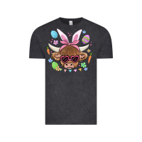 Vintage Black easter cow Vintage Tee - MaliasSmallBusiness