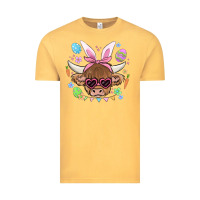 Vintage Mustard easter cow Vintage Tee - MaliasSmallBusiness