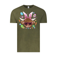 Vintage Olive easter cow Vintage Tee - MaliasSmallBusiness