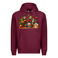 Burgundy cinco de mayo gnomes Premium Hoodie - CowGirlArtShop