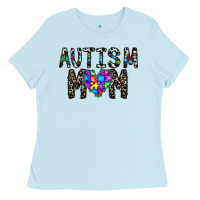 Baby Blue autism mom Ladies Tee - CowhideDigitalArt