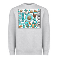 Heather Grey cafecito y chisme Heavyweight Sweatshirt - MaliasSmallBusiness