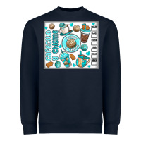 Navy cafecito y chisme Heavyweight Sweatshirt - MaliasSmallBusiness
