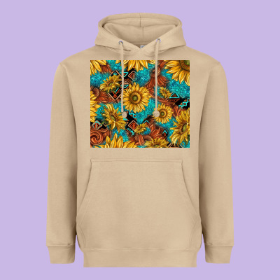 Rustic Sunflowers Heavyweight Hoodie Designed By Tumblerdesignbyshophia