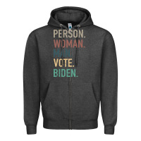 Charcoal Heather Person Woman Man Vote Biden Zipper Hoodie - Bettercallsaul