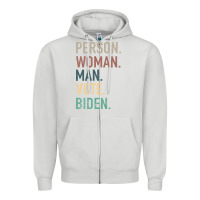 Dove Grey Person Woman Man Vote Biden Zipper Hoodie - Bettercallsaul