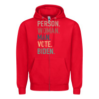 Red Person Woman Man Vote Biden Zipper Hoodie - Bettercallsaul