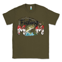 Army Green fishing mom Classic Tee - MaliasSmallBusiness