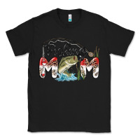 Black fishing mom Classic Tee - MaliasSmallBusiness