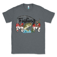 Charcoal Heather fishing mom Classic Tee - MaliasSmallBusiness