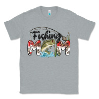 Heather Grey fishing mom Classic Tee - MaliasSmallBusiness