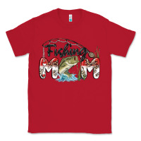 Red fishing mom Classic Tee - MaliasSmallBusiness