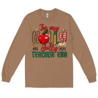 Toasted Coconut in my holly jolly teacher era Long Sleeve Tee - MaliasSmallBusiness