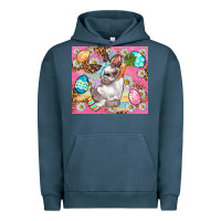 Pigment Midnight Navy Easter Bunny And Egg With Leopard Pattern Tumbler Urban Hoodie - BundleAndBundleShop