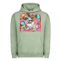 Pigment Oil Green Easter Bunny And Egg With Leopard Pattern Tumbler Urban Hoodie - BundleAndBundleShop