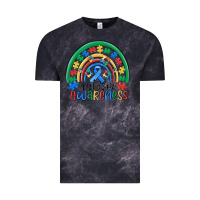 Cloud Black autism awareness rainbow Vintage Tee - MaliasSmallBusiness