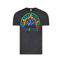 Vintage Black autism awareness rainbow Vintage Tee - MaliasSmallBusiness