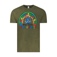 Vintage Olive autism awareness rainbow Vintage Tee - MaliasSmallBusiness