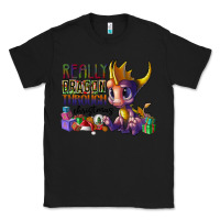Black real dragon through christmas Classic Tee - CowhideDigitalArt