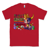 Red real dragon through christmas Classic Tee - CowhideDigitalArt