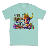 Seafoam real dragon through christmas Classic Tee - CowhideDigitalArt