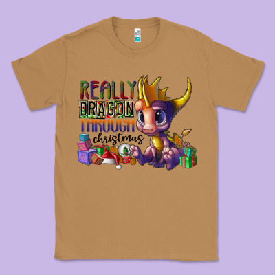 Real Dragon Through Christmas Classic Tee Designed By Cowhidedigitalart
