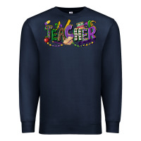 Navy teacher mardi gras Premium Sweatshirt - CowGirlArtShop