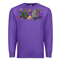 Purple teacher mardi gras Premium Sweatshirt - CowGirlArtShop