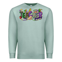 Seafoam teacher mardi gras Premium Sweatshirt - CowGirlArtShop