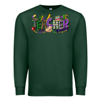 Sports Green teacher mardi gras Premium Sweatshirt - CowGirlArtShop