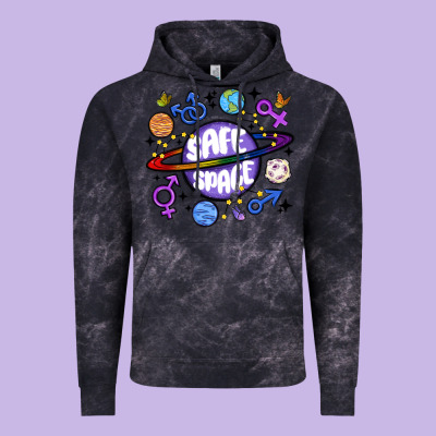 Safe Space Vintage Hoodie Designed By Maliassmallbusiness