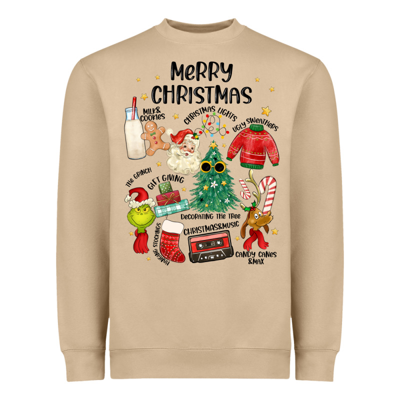 Merry Christmas Heavyweight Sweatshirt by MaliasSmallBusiness | Teevron