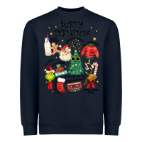 Navy merry christmas Heavyweight Sweatshirt - MaliasSmallBusiness