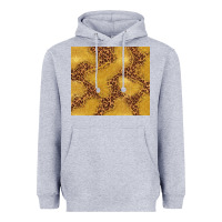 Heather Grey gold glitter with leopard pattern Heavyweight Hoodie - TumblerDesignByShophia
