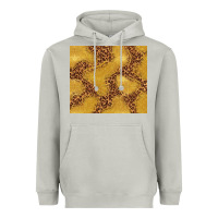 Gold Glitter With Leopard Pattern Heavyweight Hoodie | Teevron