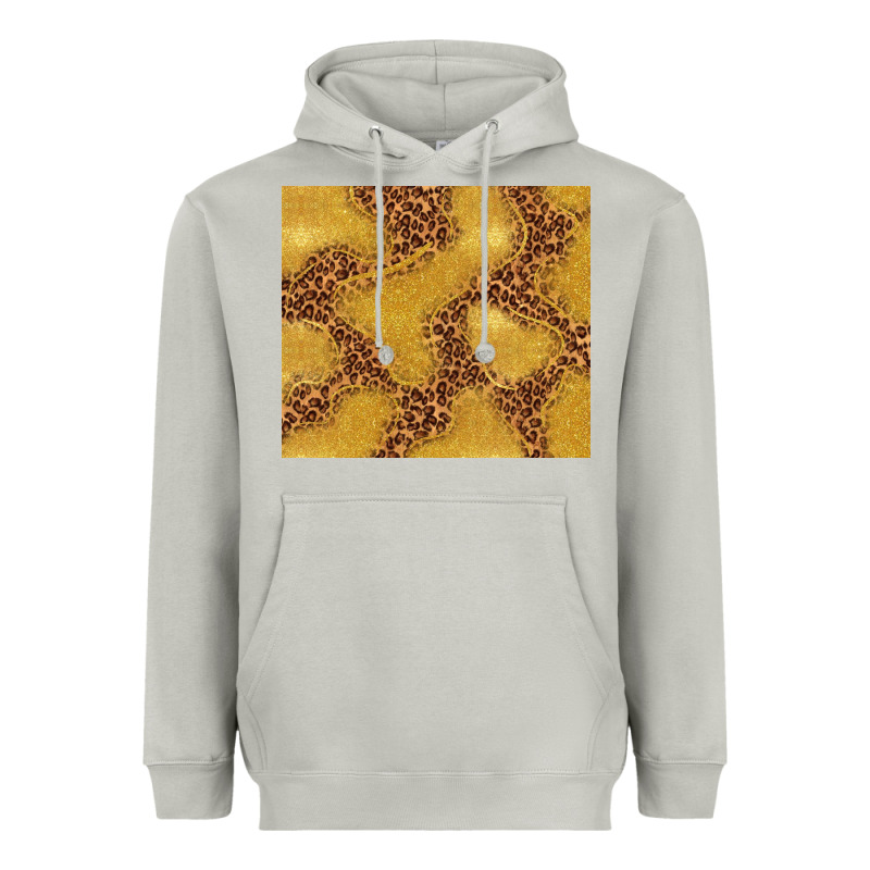 Gold Glitter With Leopard Pattern Heavyweight Hoodie by TumblerDesignByShophia | Teevron