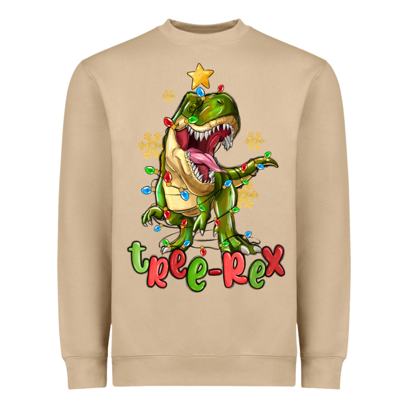 Tree Rex Trex Christmas Dinosaur Heavyweight Sweatshirt by MaliasSmallBusiness | Teevron