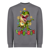 Storm tree rex trex christmas dinosaur Heavyweight Sweatshirt - MaliasSmallBusiness